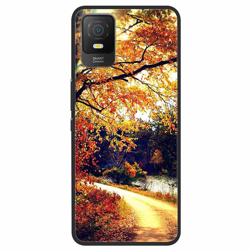 

For TCL 403 Case TCL403 Flower Marble Black Bumper Soft TPU Silicone Cover for TCL 403 Phone Cases 6.0 Cool Protective Capas TCL 403