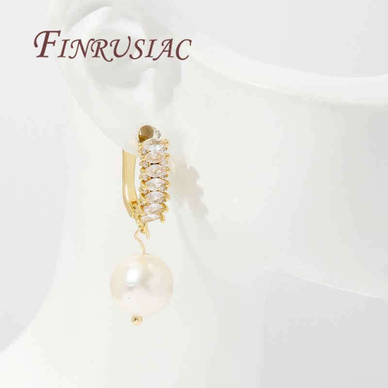 18K Real Gold Plated Crystal Zirconia Earring Hooks Clasps,Shvenzy Earwires,Fasteners For Earrings,DIY Earring Accessories