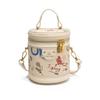 Summer new graffiti bucket bag trendy high-end women's bag casual commuting versatile portable shoulder bag