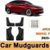 Car Mudguards For Tesla Model Y Juniper 2025 Front Rear Mudflaps Guard Anti-Snow Anti-Sand Splash Automobile Protector Accessory