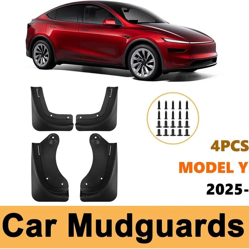 Car Mudguards For Tesla Model Y Juniper 2025 Front Rear Mudflaps Guard Anti-Snow Anti-Sand Splash Automobile Protector Accessory