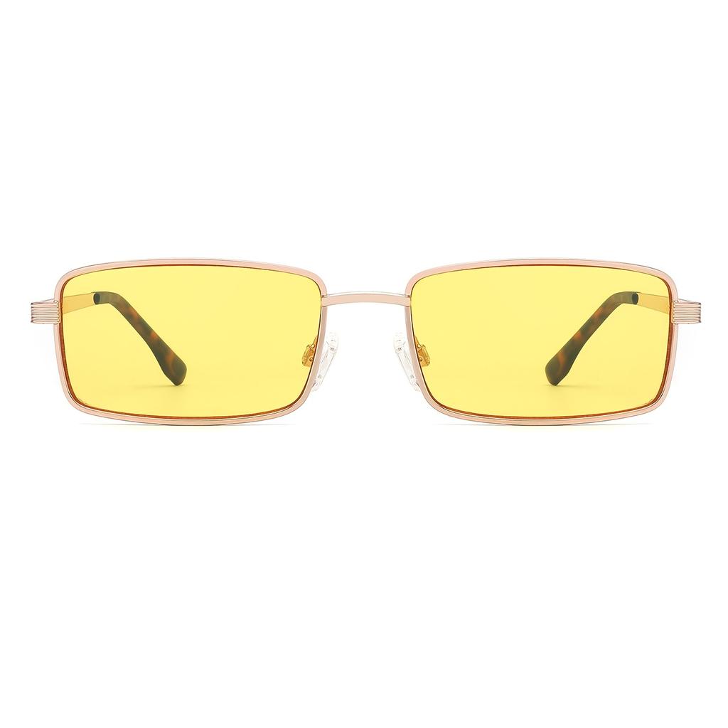1PC Night Vision Driving Fashion Glasses, Metal Frame, Unisex, Trendy Style