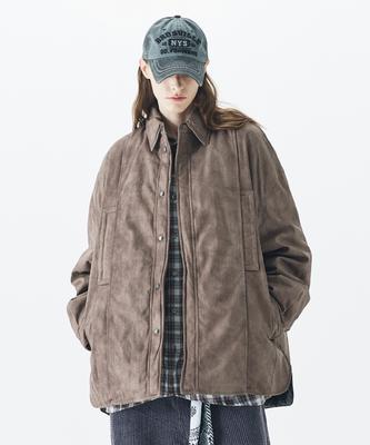 HEDER HELEN Quilted Daddy Fit Shirts Brown