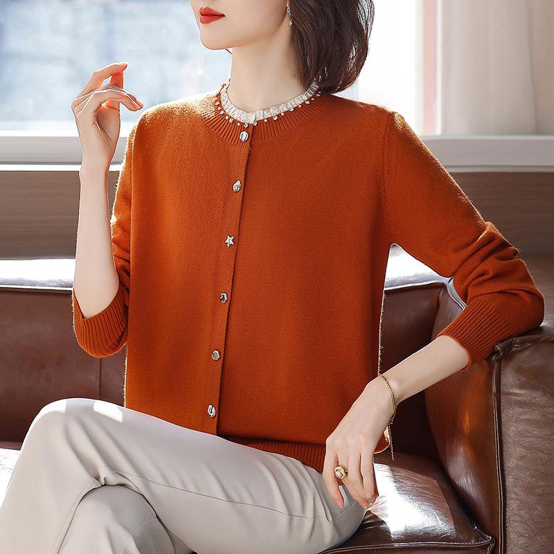 Chic Spring Knit Jacket & Cardigan Set for Stylish Middle-Aged Women - 2026 Fashion Collection
