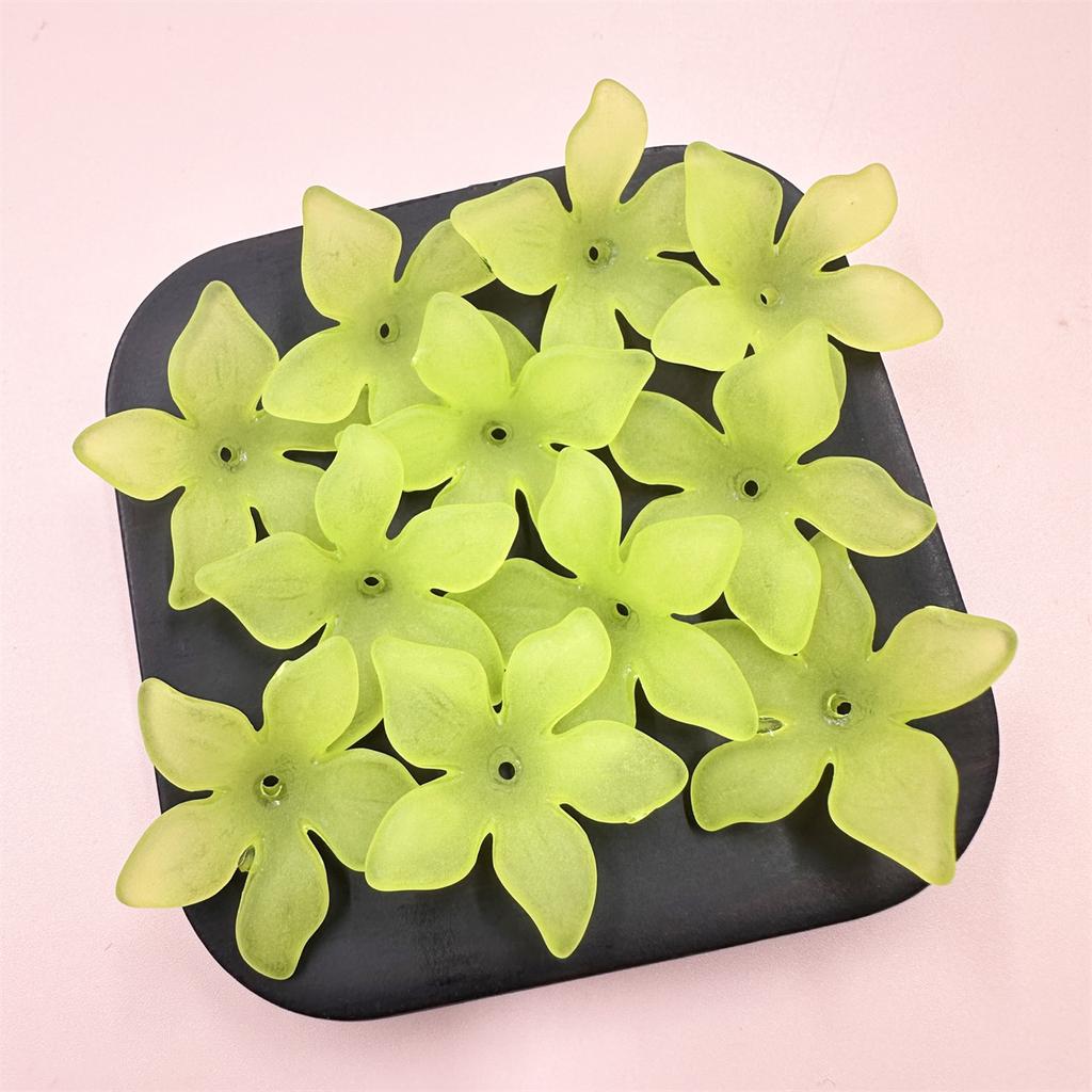 60 ks akrylové matné bauhinia květinový držák Výroba šperků na náušnice módní náhrdelníky korálky DIY vlasové doplňky