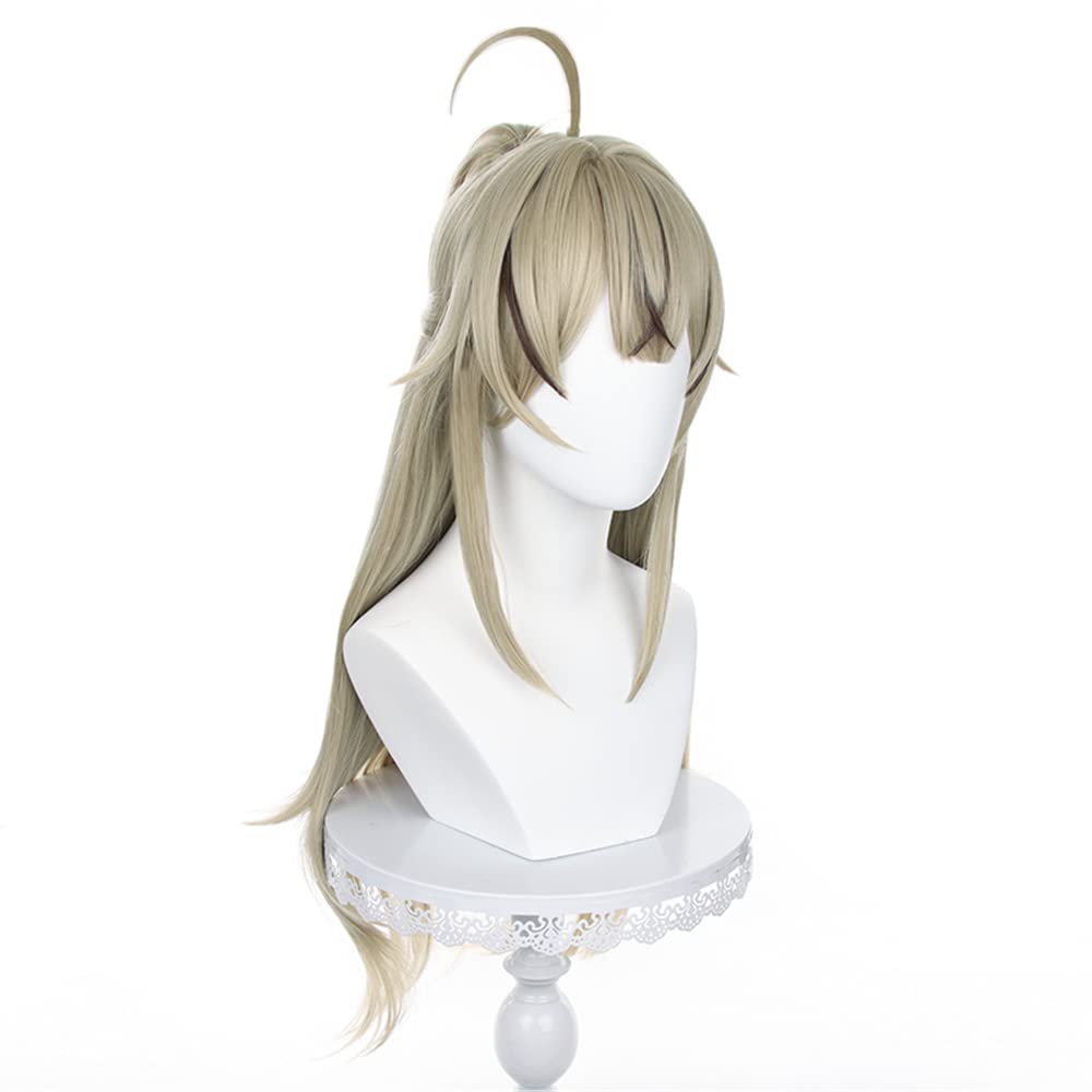 Genshin Impact Kirara Cosplay Wig with Perfect for School Cultural and Photo Lightning Bolt Pattern Wig, Heat-Resistant, Net, Events, Festivals,