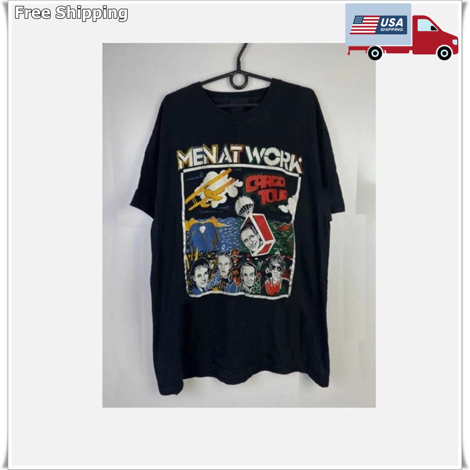 Men At Work Cargo Band concert Tour Cotton Men Women S-5XL T-Shirt S