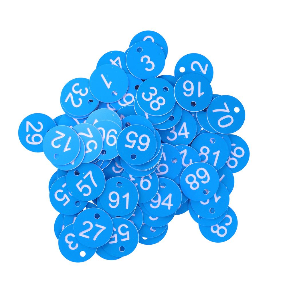 100Pcs Round Number Tag Beehive Sign Marker Labels with Hole Farm Beekeeping Accessory