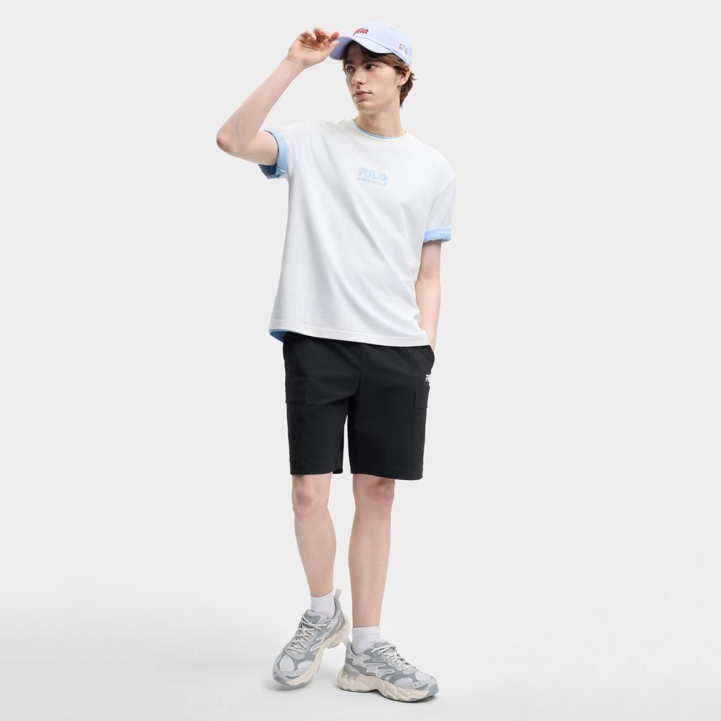 Fila Original Fashion Simple Trend Classic Retro Sports Casual Versatile Comfortable Breathable Loose Round Neck Short Sleeve T-Shirt F11M629102FWT
