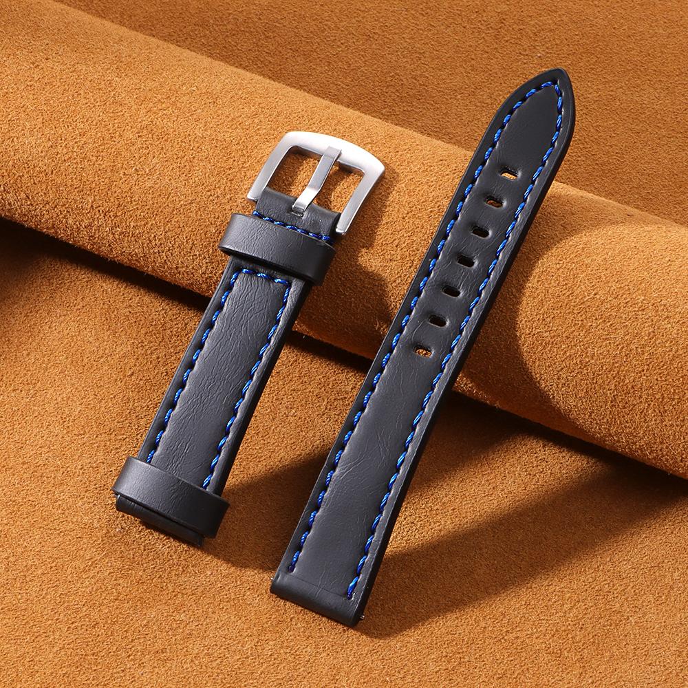 

18mm 20mm 22mm 24mm Cowhide Strap for Samsung Galaxy Watch 8/7/6/5/4 40 44mm Watch Band Vintage Bracelet for Xiaomi for Redmi 18mm