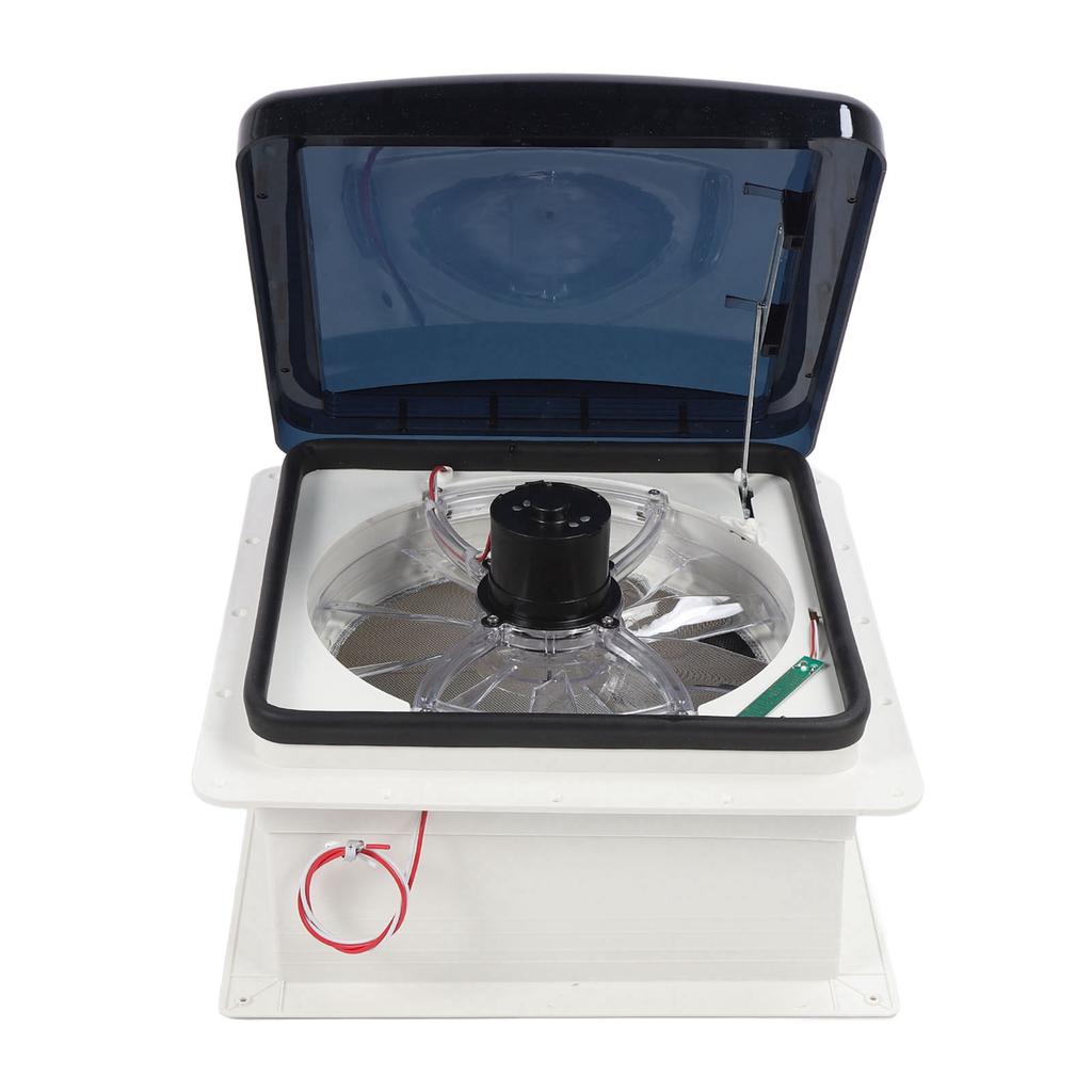 DC12V 14 Inches RV Roof Vent Fan 10 Speed Adjustable with Remote Control Quiet Reversible Ceiling Exhaust Fan for