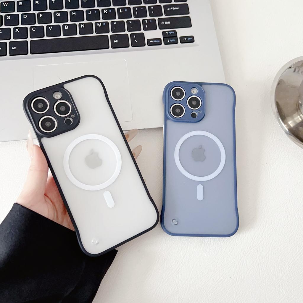 Applicable To IPhone16ProMax Frameless Magnetic Suction Phone Case Apple 15 Original Machine Matte 14 Anti Fall Protection Case