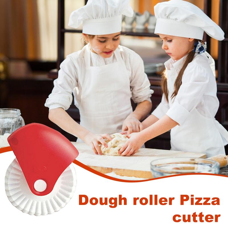 Multifunctional Roller Cutter Multi-purpose Pizza Cake Dough Slicing Tool Baking Kitchen Accessories With Plastic Blade Wheel