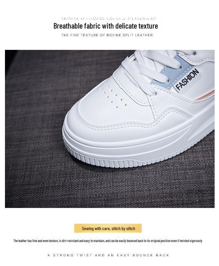 Жіноче дихаюче біле весняне взуття - легкі повсякденні кросівки для бігу QR-663