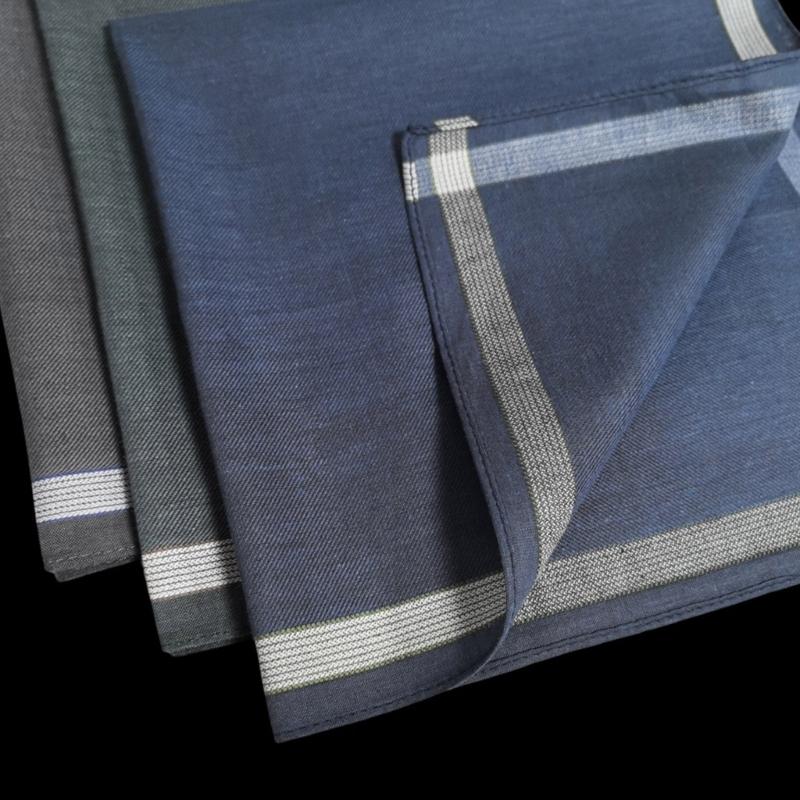 3 SZTUKI Męskie Chusteczki z Winylowymi Wzorami Miękka Bawełniana Chusteczka do Codziennego Użytku i na Event 43x43cm