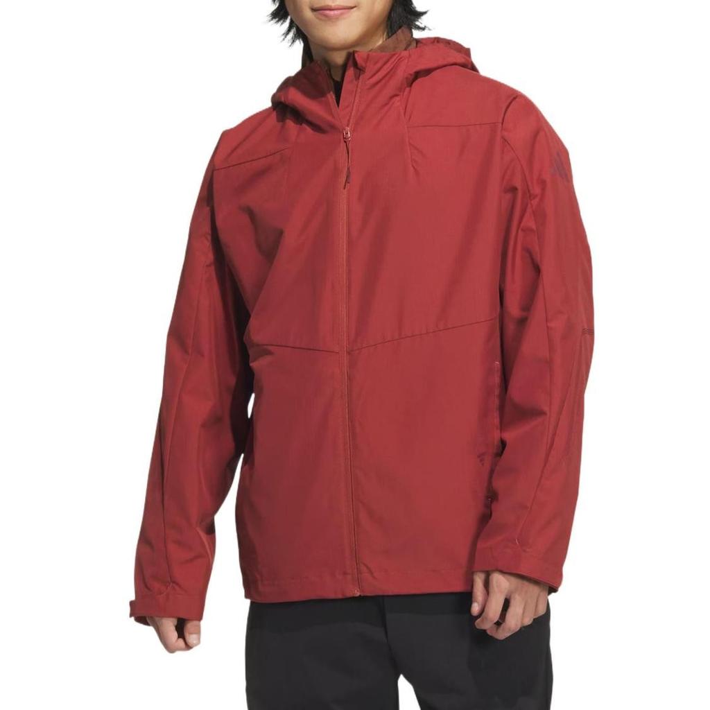 adidas Men's Windproof and Warm Jacket Soft Brown and Soft Red