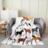 Dog Side My Side Throw Blanket Funny Pet Lover Design for Living Room Decor Gift for DogOwner Gift for Her 70x100