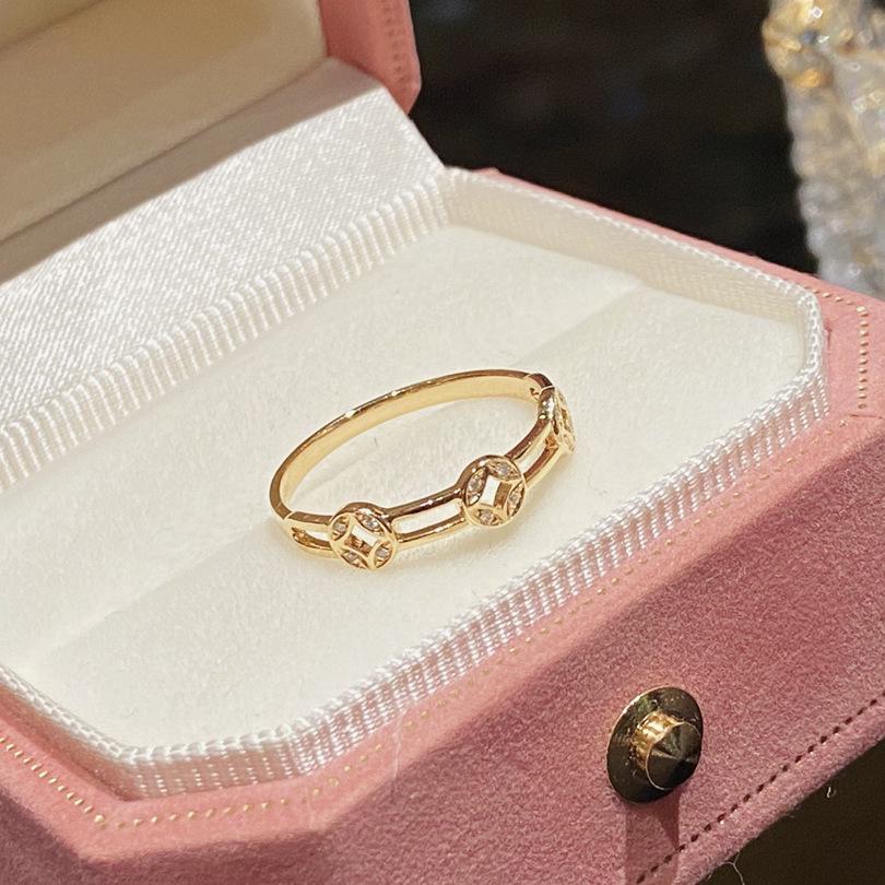 

Шикарное кольцо-монета из стерлингового серебра 925 пробы - Уникальный дизайн для женщин US Size 7