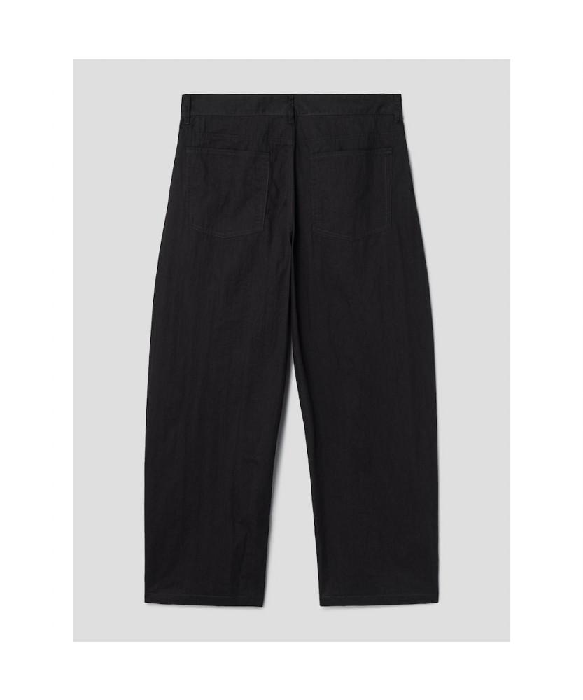 8SECONDS Lightweight Crispy Cotton Curved Fit Pants Black