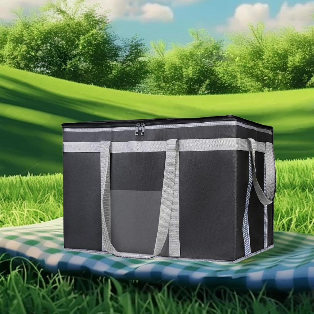 Food Insulated Bag with Handles Picnic Carry for Travel Office
