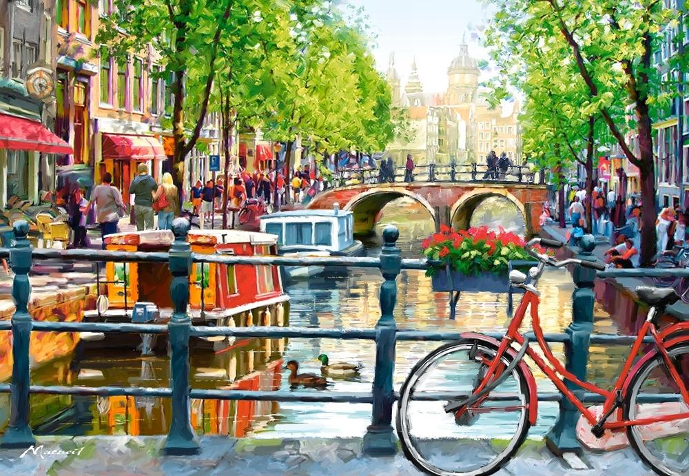 Puzzle 1000 pieces C-103133-2 Amsterdam Landscape