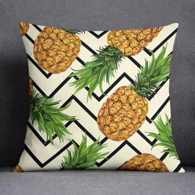 Sweet Strawberry Heart Pillow Case Cute Fruit Flower Cushion Cover Peach Skin Throw Pillowcase For Sofa Kids Room Home Decor