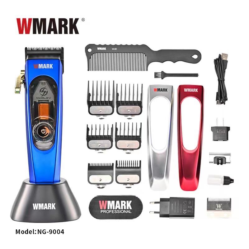 WMARK NG-9004 LCD Magnetic Levitation Hair Clipper with DLC Blade - Professional Electric Hair Trimmer. Blue