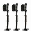 Set of 3 Traffic Signal Traffic Black Metal Light for Model and Educational DIY Projects 1150 Lights, Three-Light Lights, Pillars, Trains, Buildings,