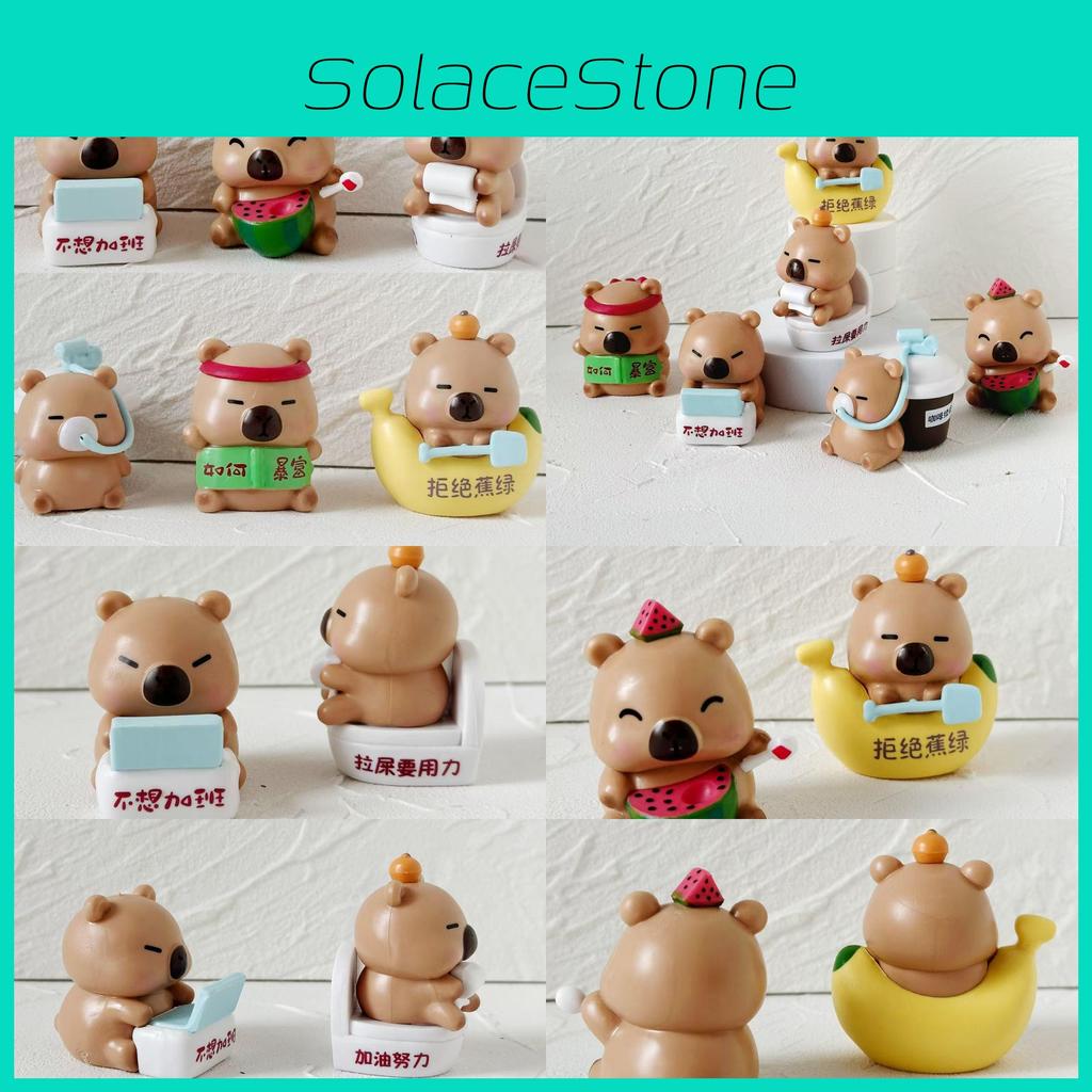 Figure Action Capybara Cartoon Model Toy Decoration Doll Children Gifts Ornament