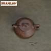 170ml Ancient Yixing Purple Clay Teapots Hand-carved Bamboo Leaf Stone Ladle Pot Raw Ore Mud Kettle Chinese Zisha Tea Set Gifts