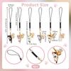 OLYCRAFT 6 Stycken Katt Nyckelring Blomma Berlock Emalj Hänge Nyckelring Nylon Snöre Ögla Japansk Stil Nyckelring 6 Färger Hantverk Diverse Gåvor