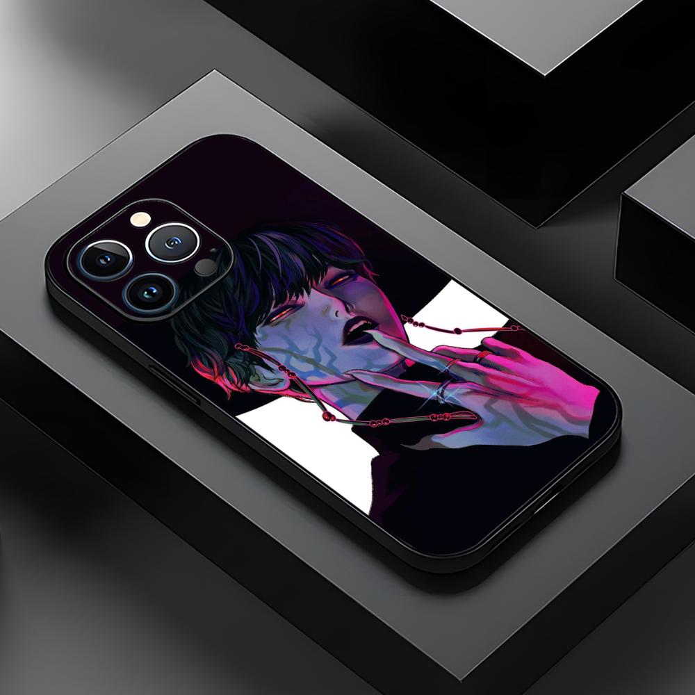 KPop Lovci démonů Jinu Pouzdro na telefon pro iPhone 16 16e 15 14 13 12 11 XS XR Plus Mini Pro Max Měkký černý Nárazuvzdorný kryt