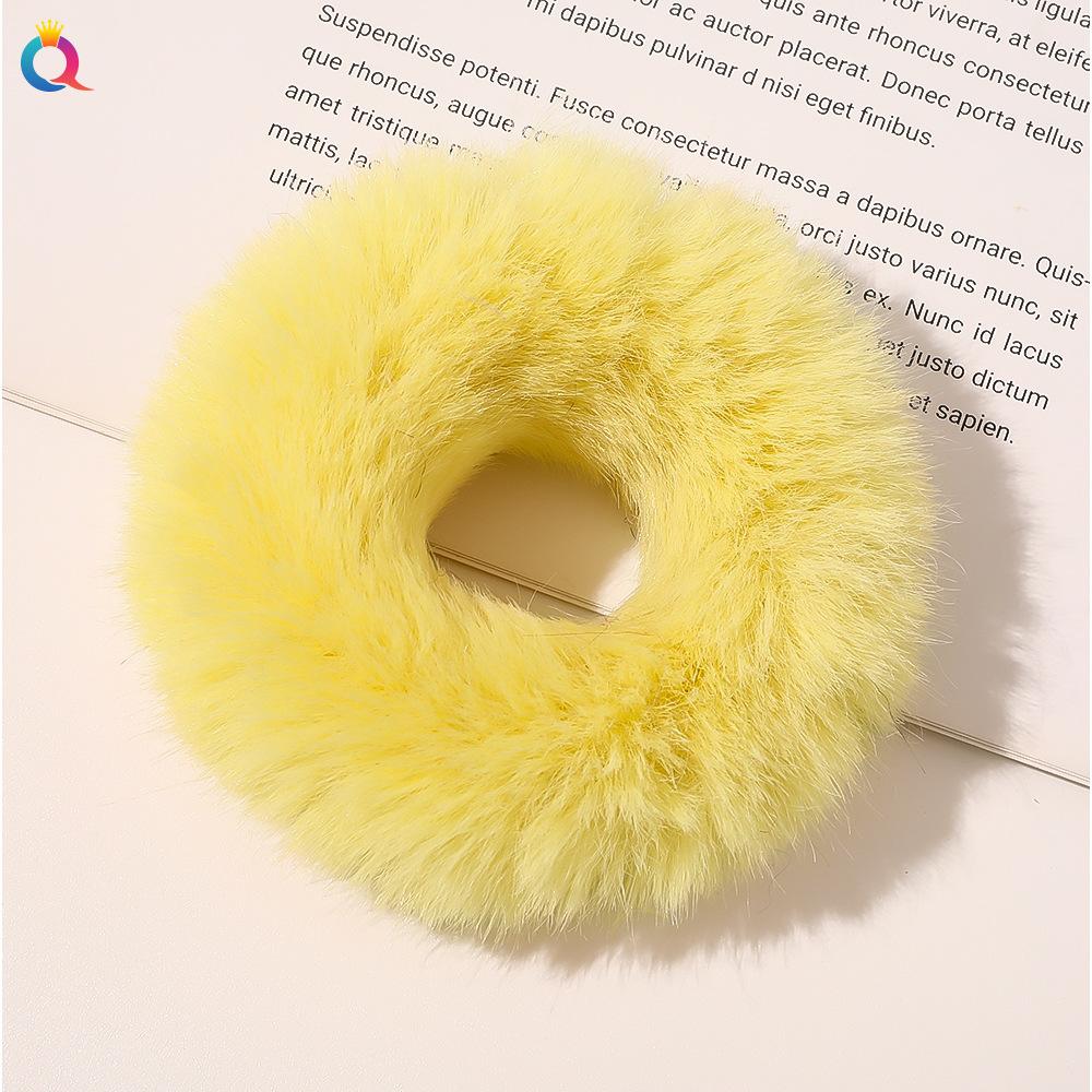 Herbst und Winter Weiche Bindekopf Imitation Kaninchenhaar Dickdarm Haarband Niedlich Flauschig Dickdarm Haaraccessoires