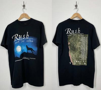Maglietta Concerto Tour Echo 1996 - 1997 Stili Vintage Rush Test
