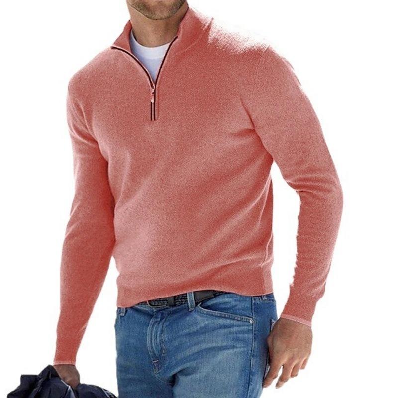 Fleece Sweatshirt Warm Undershirt  Men's Half Turtleneck Long Sleeve Sweater