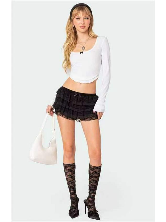 2023 Gorąca Sprzedaż Wielowarstwowa Koronkowa Spódniczka Szorty - Seksowna Pikantna Mini dla Kobiet
