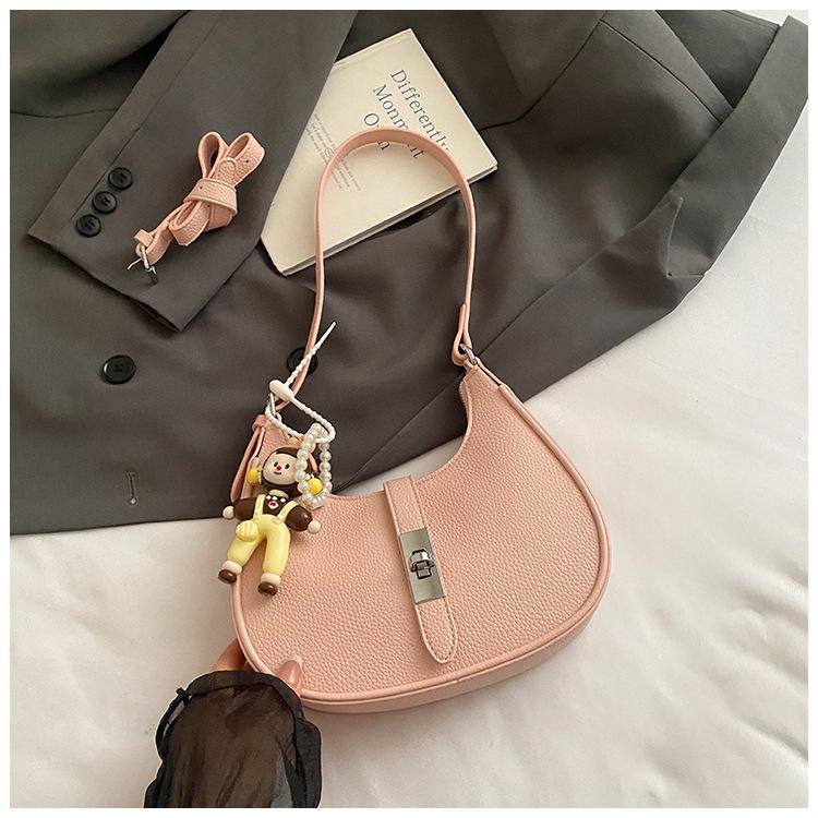 Simple Casual Daily Shoulder Bag Women's 2025 Summer New High-end Texture Messenger Dumpling Bag