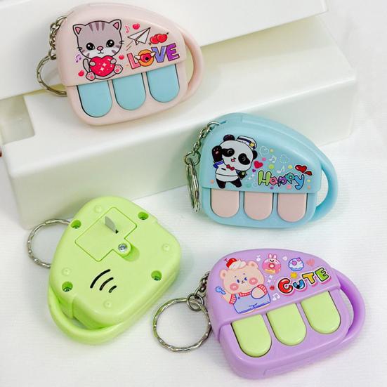 Mini Cartoon Piano Keychain with Voice Recorder Creative Music Box Toy Pendant for Bags Backpacks Novelty Gift for Kids Teens Fun Party Favor Grab