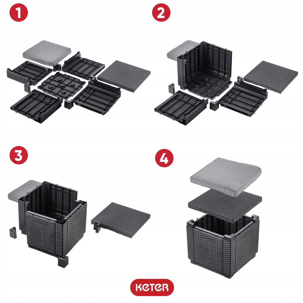KETER Garden Seat With Cushion Storage