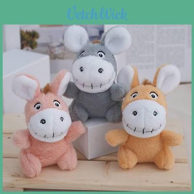 Chaveiro Adorável de Burro de Pelúcia Brinquedo de Animal de Pelúcia Macio Boneca de Burro Fofa