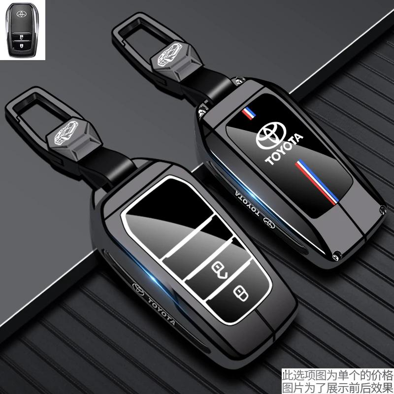 Hight Quality Galvanized Alloy Car Key Cover Case For Toyota Camry Mark X RAV-4 PRADO COROLLA HIGHLANDER 2 3 Buttons Keyless