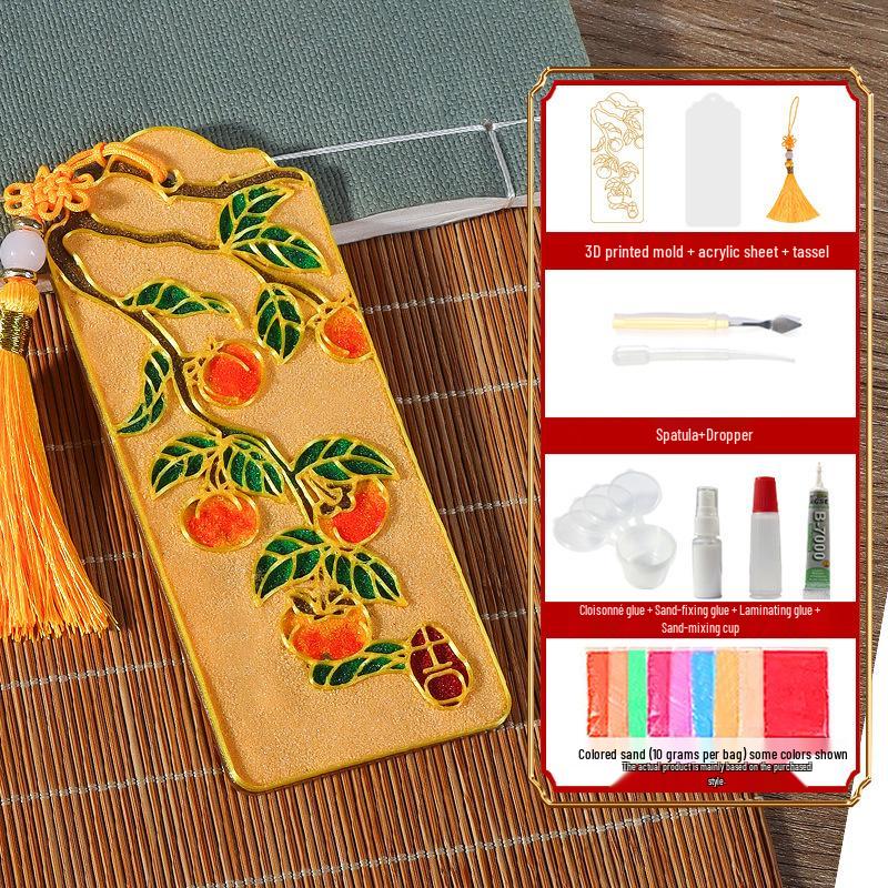 Cloisonné Enamel Bookmark Kit - Jingtai Blue Mid-Autumn Craft Activity