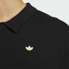 Adidas Originals Serie Classica Tinta Unita Stile College Vintage Comoda Polo a Maniche Lunghe Uomo top Nero JD5805