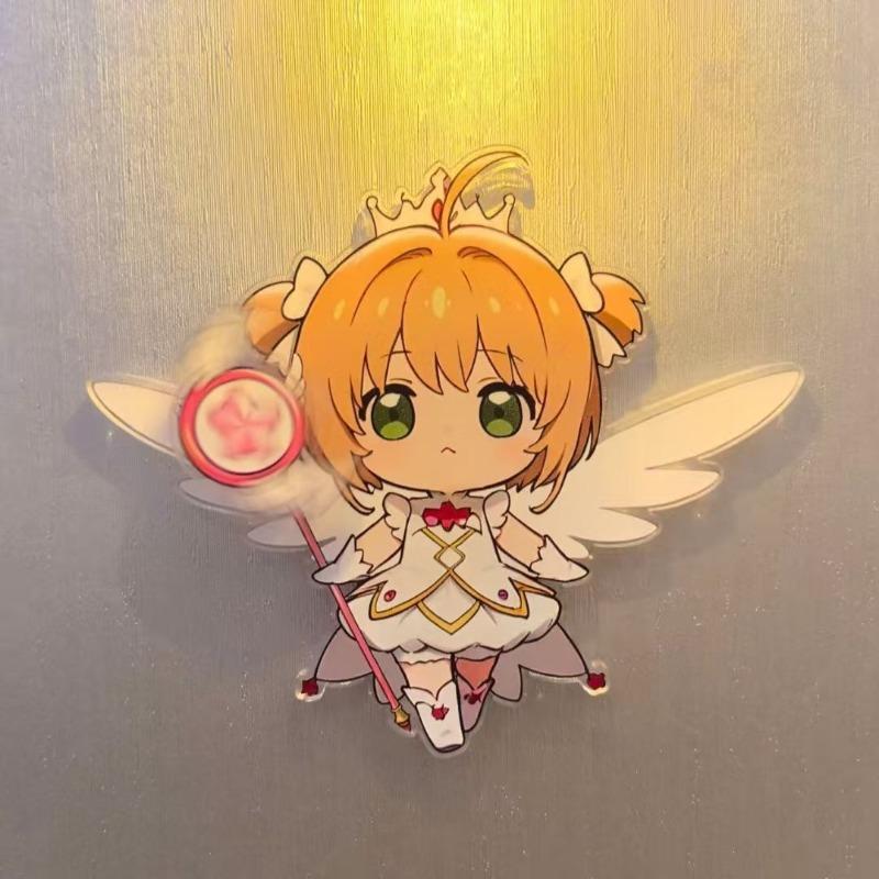 Kawaii Magical Girl Fridge Magnet Rotatable Cartoon Figure Ornament Creative Home Decoration Best Friend Gift