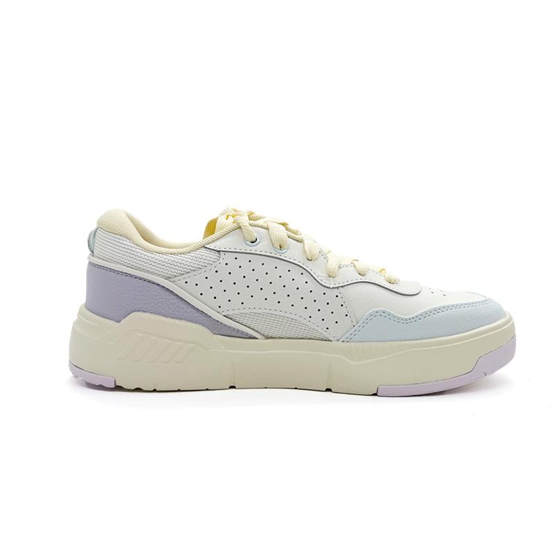 Li Ning Common 80s Classic Fashion Retro Versatile Thick Sole Comfortable Non-Slip Wear-Resistant Low-Top Skate Shoes Women Sneaker AGCV208-1