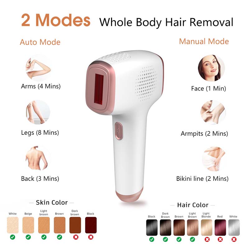 Popular High Power 19J Laser IPL Epilator 2 Mode Painless and Permanent Female Hair Removal Portable Handheld Ice Cool Remover