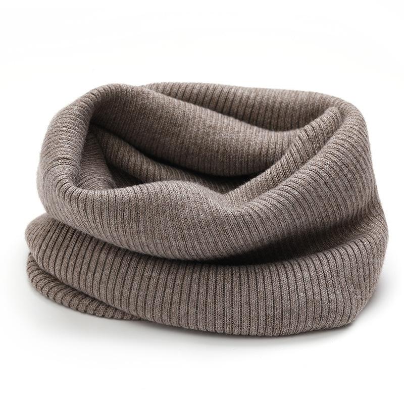 Autumn Winter Knitted Warm Neckerchief Solid Color Soft Versatile Neck Collar Men's and Women's Warm Scarve Scarfs