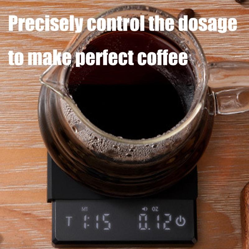 Rechargeable Digital Scale Kitchen Coffee Scale with Automatic Timing High Precisions 5 Modes Drip Espresso Scale