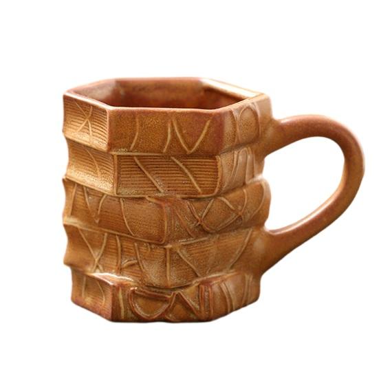 250ml Hand-painted Ceramic Book Stack Coffee Mug 3D Painted Heat-Resistant Cup Teacher Appreciation Mug Decorative Literary Cup