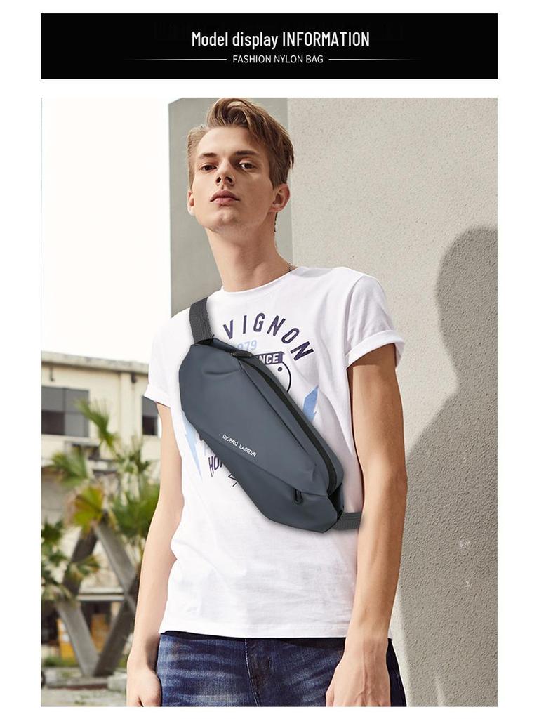 Men's Multifunctional Crossbody Chest Bag for Running, Cycling, and Outdoor Sports